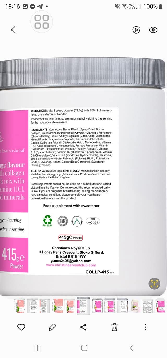 10,000mg collagen drink with glucosamine
